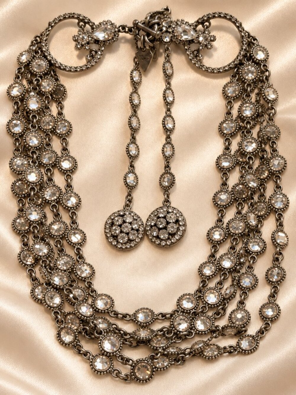 Rodrigo Otazu Crystal Multi-Strand Necklace - Back Draping Rare